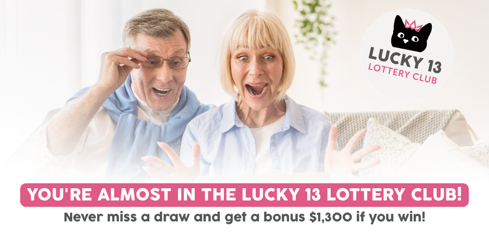 Lucky 13 Lottery Club banner